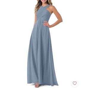 Azazie Kaleigh Dusty Blue Bridesmaid Dress SizeA12